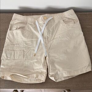 BYLT Basics Beige Cargo Shorts